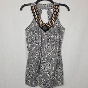 Vanity Printed Sleeveless Top Medium